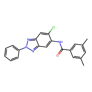 N-(6-chloro-2-phenyl-2H-1,2,3-benzotriazol-5-yl)-3,5-dimethylbenzamide structure