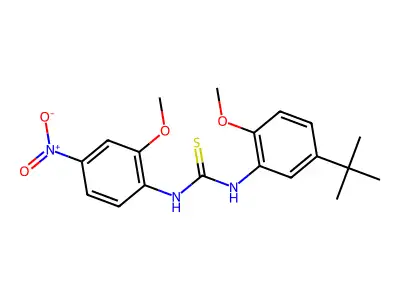 1-(5-Tert-butyl-2-methoxyphenyl)-3-(2-methoxy-4-nitrophenyl)thiourea structure