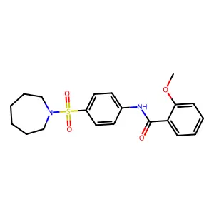 N-[4-(1-azepanylsulfonyl)phenyl]-2-methoxybenzamide structure