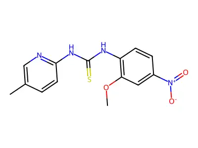 1-(2-Methoxy-4-nitrophenyl)-3-(5-methylpyridin-2-yl)thiourea structure