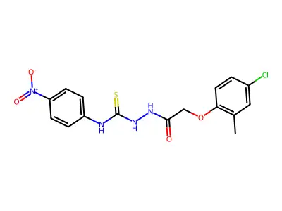 1-(2-(4-Chloro-2-methylphenoxy)acetyl)-4-(4-nitrophenyl)thiosemicarbazide structure
