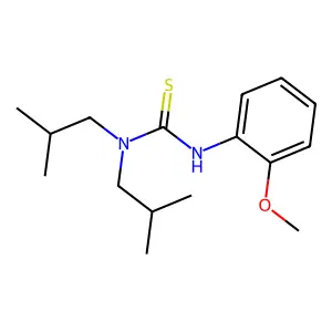 3-(2-Methoxyphenyl)-1,1-bis(2-methylpropyl)thiourea structure