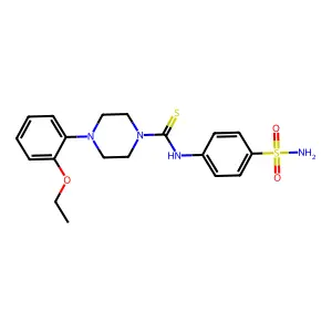 4-(2-ethoxyphenyl)-N-(4-sulfamoylphenyl)piperazine-1-carbothioamide structure