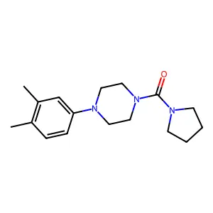 4-(3,4-Dimethylphenyl)piperazinyl pyrrolidinyl ketone structure