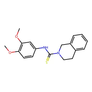 N-(3,4-dimethoxyphenyl)-3,4-dihydro-1H-isoquinoline-2-carbothioamide structure