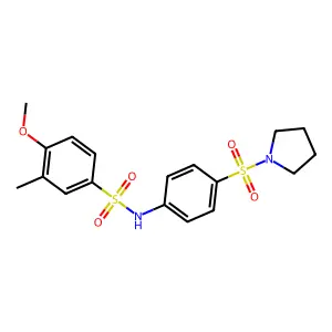 4-methoxy-3-methyl-N-(4-pyrrolidin-1-ylsulfonylphenyl)benzenesulfonamide structure