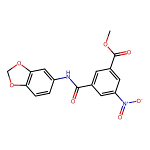 Methyl 3-(1,3-benzodioxol-5-ylcarbamoyl)-5-nitrobenzoate structure