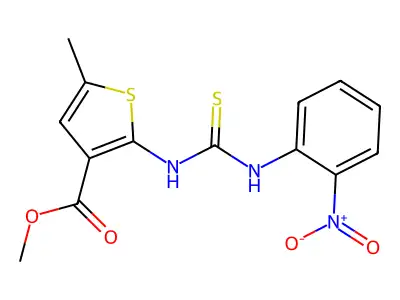 Methyl 5-methyl-2-{[(2-nitrophenyl)carbamothioyl]amino}thiophene-3-carboxylate structure