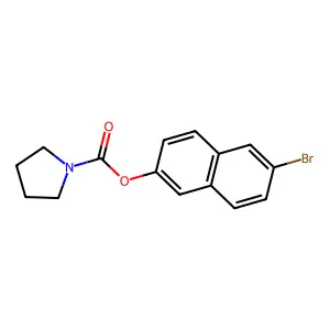 6-Bromo-2-naphthyl pyrrolidinecarboxylate structure