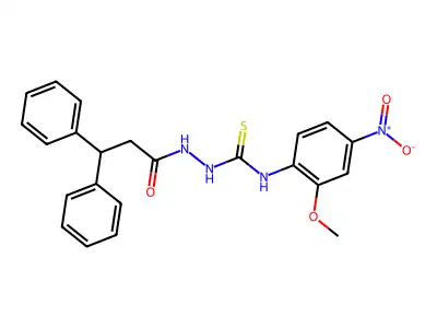 1-(3,3-Diphenylpropanoylamino)-3-(2-methoxy-4-nitrophenyl)thiourea structure