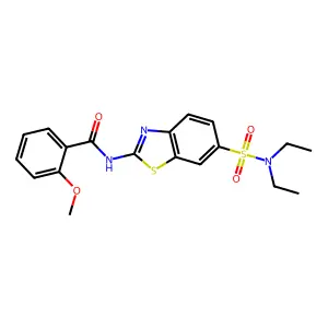 N-[6-(diethylsulfamoyl)-1,3-benzothiazol-2-yl]-2-methoxybenzamide structure