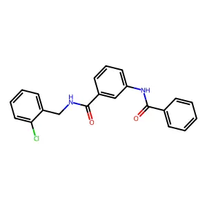 3-Benzamido-N-(2-chlorobenzyl)benzamide structure