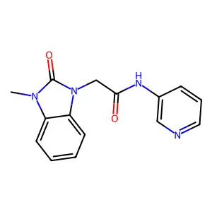 2-(3-methyl-2-oxobenzimidazol-1-yl)-N-pyridin-3-ylacetamide structure