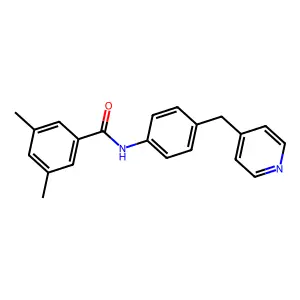 3,5-dimethyl-N-[4-(pyridin-4-ylmethyl)phenyl]benzamide structure