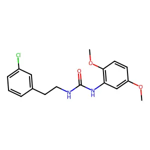 N-[2-(3-chlorophenyl)ethyl]-N'-(2,5-dimethoxyphenyl)urea structure