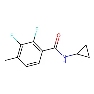 N-cyclopropyl-2,3-difluoro-4-methylbenzamide structure