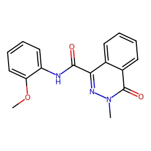 N-(2-methoxyphenyl)-3-methyl-4-oxo-3,4-dihydrophthalazine-1-carboxamide structure