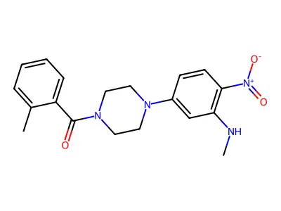 [4-[3-(Methylamino)-4-nitrophenyl]piperazin-1-yl]-(2-methylphenyl)methanone structure