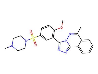 3-{2-methoxy-5-[(4-methylpiperazin-1-yl)sulfonyl]phenyl}-6-methyl[1,2,4]triazolo[3,4-a]phthalazine structure