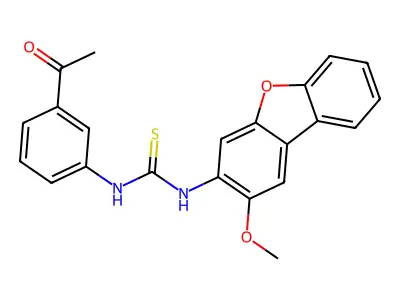 1-(3-Acetylphenyl)-3-(2-methoxydibenzofuran-3-yl)thiourea structure