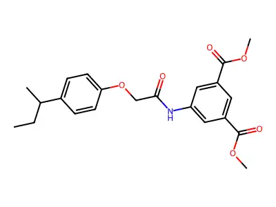 Dimethyl 5-{[(4-sec-butylphenoxy)acetyl]amino}isophthalate structure