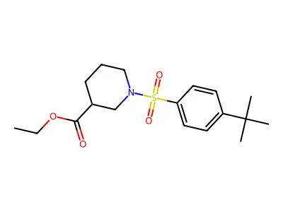 Ethyl 1-(4-tert-butylphenyl)sulfonylpiperidine-3-carboxylate structure