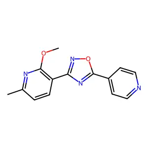 3-(2-Methoxy-6-methylpyridin-3-yl)-5-pyridin-4-yl-1,2,4-oxadiazole structure