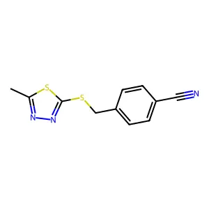 4-[(5-Methyl-1,3,4-thiadiazol-2-yl)sulfanylmethyl]benzonitrile structure