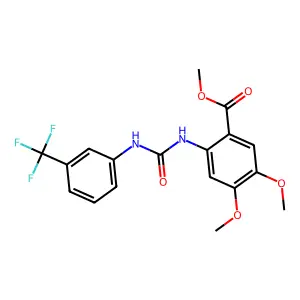 Methyl 4,5-dimethoxy-2-({[3-(trifluoromethyl)phenyl]carbamoyl}amino)benzoate structure