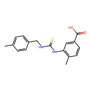 4-Methyl-3-{[(4-methylbenzyl)carbamothioyl]amino}benzoic acid structure