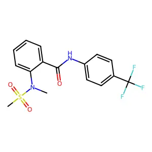 2-[methyl(methylsulfonyl)amino]-N-[4-(trifluoromethyl)phenyl]benzamide structure