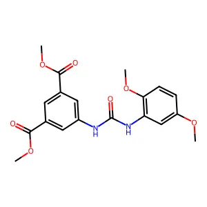 Dimethyl 5-({[(2,5-dimethoxyphenyl)amino]carbonyl}amino)isophthalate structure