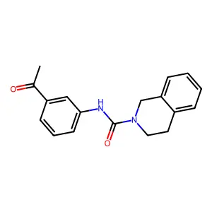 N-(3-acetylphenyl)-3,4-dihydro-2(1H)-isoquinolinecarboxamide structure