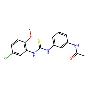 N-[3-[(5-chloro-2-methoxyphenyl)carbamothioylamino]phenyl]acetamide structure