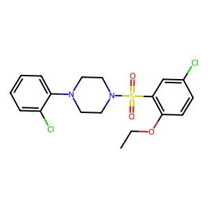 1-(5-Chloro-2-ethoxybenzenesulfonyl)-4-(2-chlorophenyl)piperazine structure