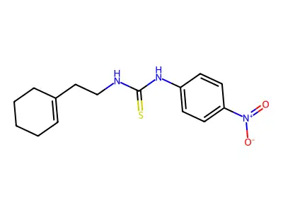 1-[2-(Cyclohexen-1-yl)ethyl]-3-(4-nitrophenyl)thiourea structure