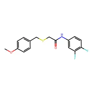 N-(3,4-difluorophenyl)-2-[(4-methoxybenzyl)sulfanyl]acetamide structure