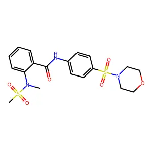 2-[methyl(methylsulfonyl)amino]-N-(4-morpholin-4-ylsulfonylphenyl)benzamide structure