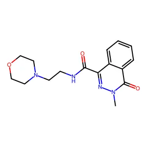 3-methyl-N-(2-morpholin-4-ylethyl)-4-oxophthalazine-1-carboxamide structure