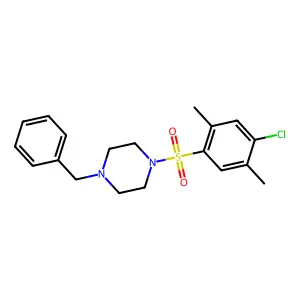 1-Benzyl-4-[(4-chloro-2,5-dimethylphenyl)sulfonyl]piperazine structure