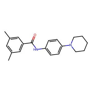 3,5-dimethyl-N-(4-piperidin-1-ylphenyl)benzamide structure