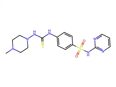 1-(4-Methylpiperazin-1-yl)-3-[4-(pyrimidin-2-ylsulfamoyl)phenyl]thiourea structure