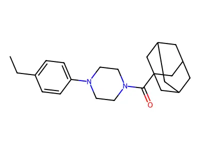 1-(Adamantane-1-carbonyl)-4-(4-ethylphenyl)piperazine structure