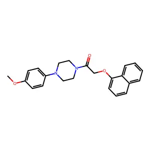 1-[4-(4-Methoxyphenyl)piperazin-1-yl]-2-naphthalen-1-yloxyethanone structure