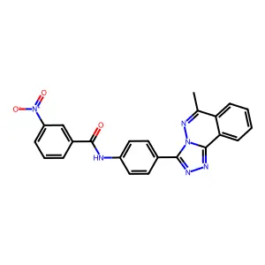 N-[4-(6-methyl-[1,2,4]triazolo[3,4-a]phthalazin-3-yl)phenyl]-3-nitrobenzamide structure