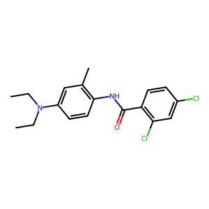 2,4-dichloro-N-[4-(diethylamino)-2-methylphenyl]benzamide structure