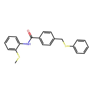 N-(2-methylsulfanylphenyl)-4-(phenylsulfanylmethyl)benzamide structure