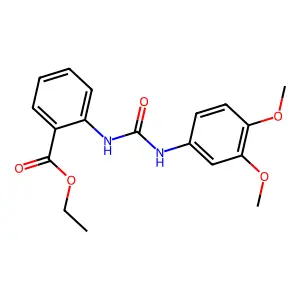Ethyl 2-{[(3,4-dimethoxyphenyl)carbamoyl]amino}benzoate structure