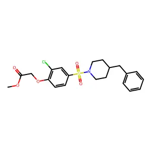 Methyl {4-[(4-benzylpiperidin-1-yl)sulfonyl]-2-chlorophenoxy}acetate structure
