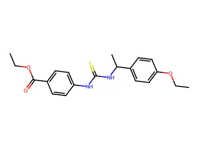Ethyl 4-({[1-(4-ethoxyphenyl)ethyl]carbamothioyl}amino)benzoate structure